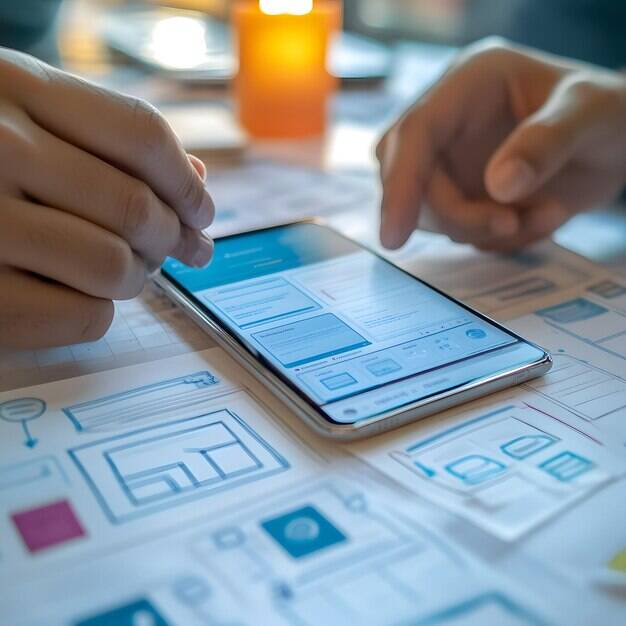 user-interaction-with-mobile-app-interface